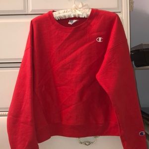 Red champion crew neck